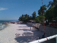 Huahin Urlaub der Strand vom Hilton Hotel
