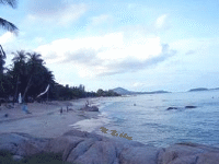Wellengang Chawen beach Samui nicht Schwimmen