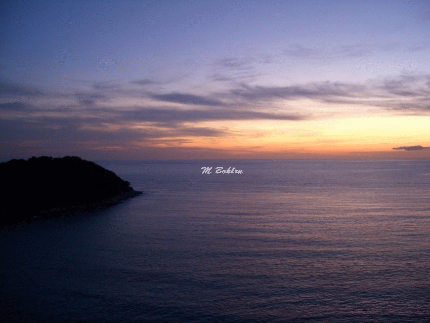 Phuket Sonnenuntergang mit Insel